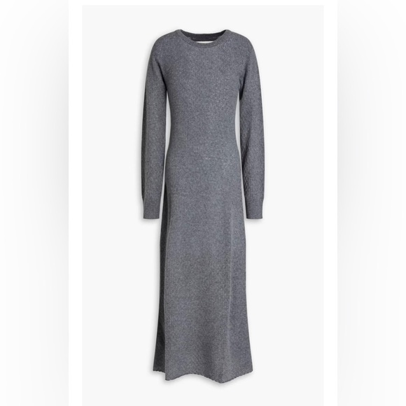 Le Kasha Open back pointelle-knit %100 organic cashmere dress. Size Large NWT - Picture 3 of 11